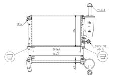 Chladič, chlazení motoru HART 614 213