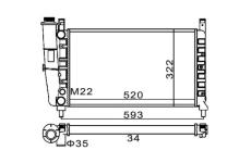 Chladič, chlazení motoru HART 600 405