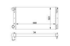 Chladič, chlazení motoru HART 603 302