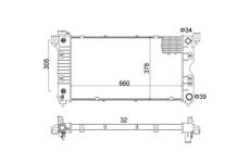 Chladič, chlazení motoru HART 606 408