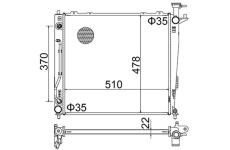 Chladič, chlazení motoru HART 622 275