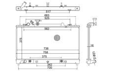 Chladič, chlazení motoru HART 644 083