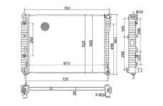 Chladič, chlazení motoru HART 644 084