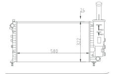 Chladič, chlazení motoru HART 604 072
