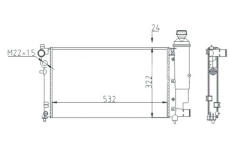 Chladič, chlazení motoru HART 605 558