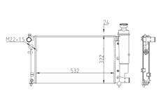 Chladič, chlazení motoru HART 605 563