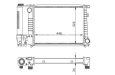 Chladič, chlazení motoru HART 605 565