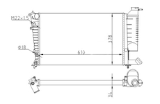 Chladič, chlazení motoru HART 608 316