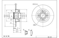 Brzdový kotouč HART 256 422