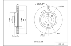 Brzdový kotouč HART 258 000