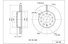 Brzdový kotouč HART 258 008