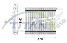 Výparník, klimatizace TitanX EV119004