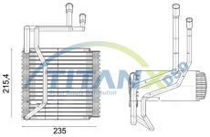 Výparník, klimatizace TitanX EV389001
