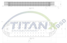 Olejový chladič, motorový olej TitanX OX129001