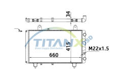 Chladič, chlazení motoru TitanX RD359020
