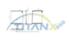 Chladič, chlazení motoru TitanX RX129002