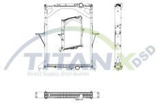 Chladič, chlazení motoru TitanX RX129005