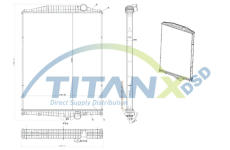 Chladič, chlazení motoru TitanX RX129015