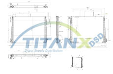 Chladič, chlazení motoru TitanX RX149007