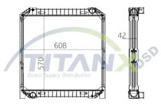 Chladič, chlazení motoru TitanX RX159008