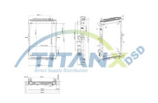 Chladič, chlazení motoru TitanX RX169011