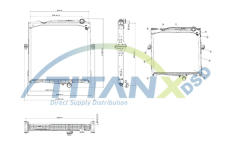 Chladič, chlazení motoru TitanX RX169018