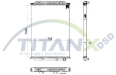 Chladič, chlazení motoru TitanX RX169022