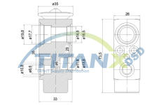 Expanzní ventil, klimatizace TitanX XV159001