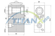 Expanzní ventil, klimatizace TitanX XV359001