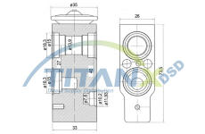 Expanzní ventil, klimatizace TitanX XV359002