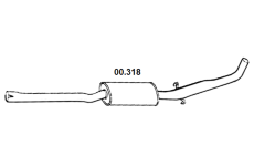 Střední tlumič výfuku NOVAK 00.318