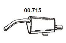 Zadní tlumič výfuku NOVAK 00.715