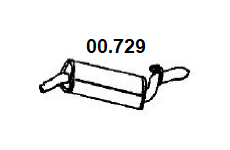 Koncový tlmič výfuku NOVAK 00.729