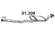 Střední tlumič výfuku NOVAK 01.309