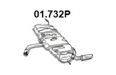 Zadní tlumič výfuku NOVAK 01.732P