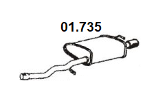 Zadní tlumič výfuku NOVAK 01.735