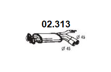 Střední tlumič výfuku NOVAK 02.313
