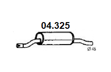 Střední tlumič výfuku NOVAK 04.325