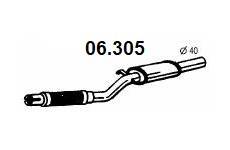 Stredný tlmič výfuku NOVAK 06.305