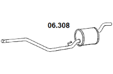 Střední tlumič výfuku NOVAK 06.308