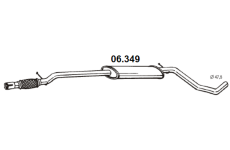 Střední tlumič výfuku NOVAK 06.349