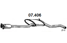 Stredný tlmič výfuku NOVAK 07.406