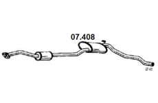 Střední tlumič výfuku NOVAK 07.408
