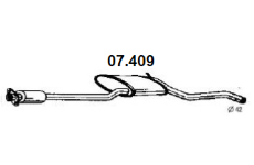 Střední tlumič výfuku NOVAK 07.409