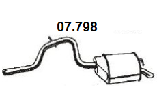 Zadní tlumič výfuku NOVAK 07.798