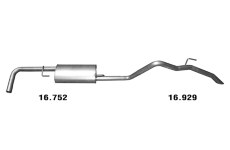Stredný tlmič výfuku NOVAK 16.406