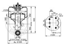 Mech, pneumaticke odpruzeni CONTITECH AIR SPRING 1416 N P01
