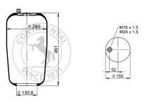 Mech, pneumaticke odpruzeni CONTITECH AIR SPRING 4757 N2