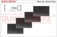 Fólia proti pískaniu, brzdové oblożenie(nosná platňa) QUICK BRAKE W1299