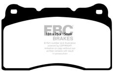 Sada brzdových destiček, kotoučová brzda EBC Brakes PLK1063